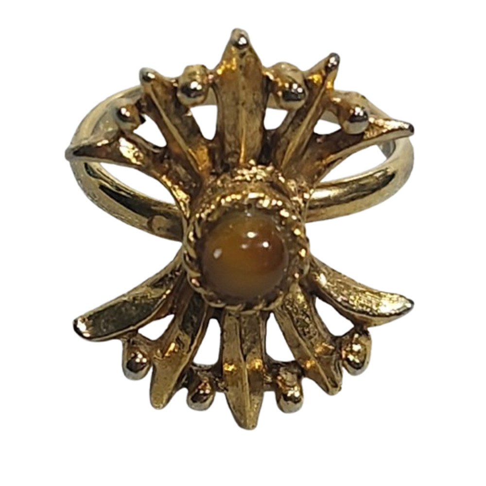 Vtg 1960s Vogue Signed Radial Regency Adjustable Ring